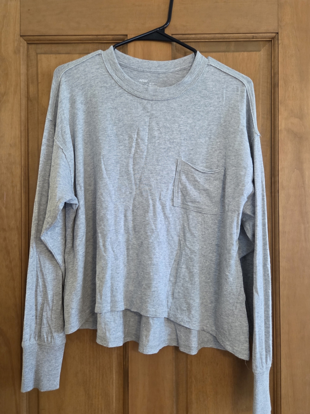 aerie Heather Gray Long Sleeve Tee